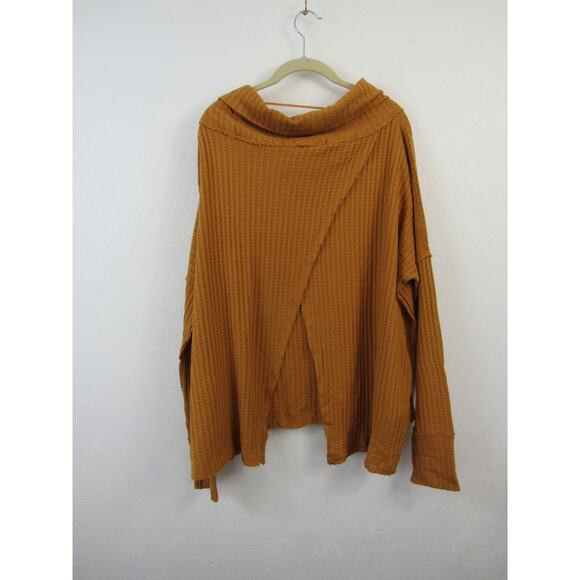 NWT Free People Small Juicy Long Sleeve Cowl Neck Surplice Back Canyon Moon - Picture 6 of 7